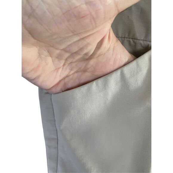 Theory C Westside ￼women’s tailored khaki tan flared pants s/ 4 - Picture 5 of 8